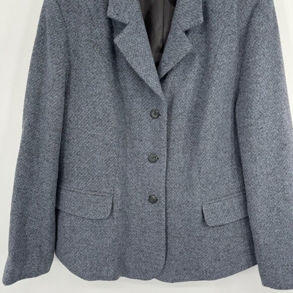 Pendleton Plus Women's Blazer size16W Gray blue Wool Two-Button Jacket - Picture 6 of 9